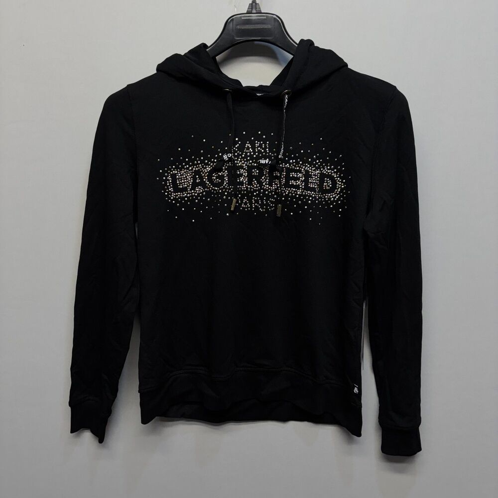 NWT Karl Lagerfeld Paris Women Pullover Hoodie Sweatshirt XS X-Small C088 -14 - Picture 1 of 16